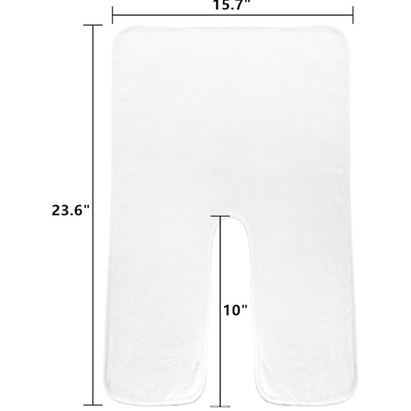 NEW 5 Pack White Facial Towels U-Shaped Soft Microfiber - Picture 2 of 10